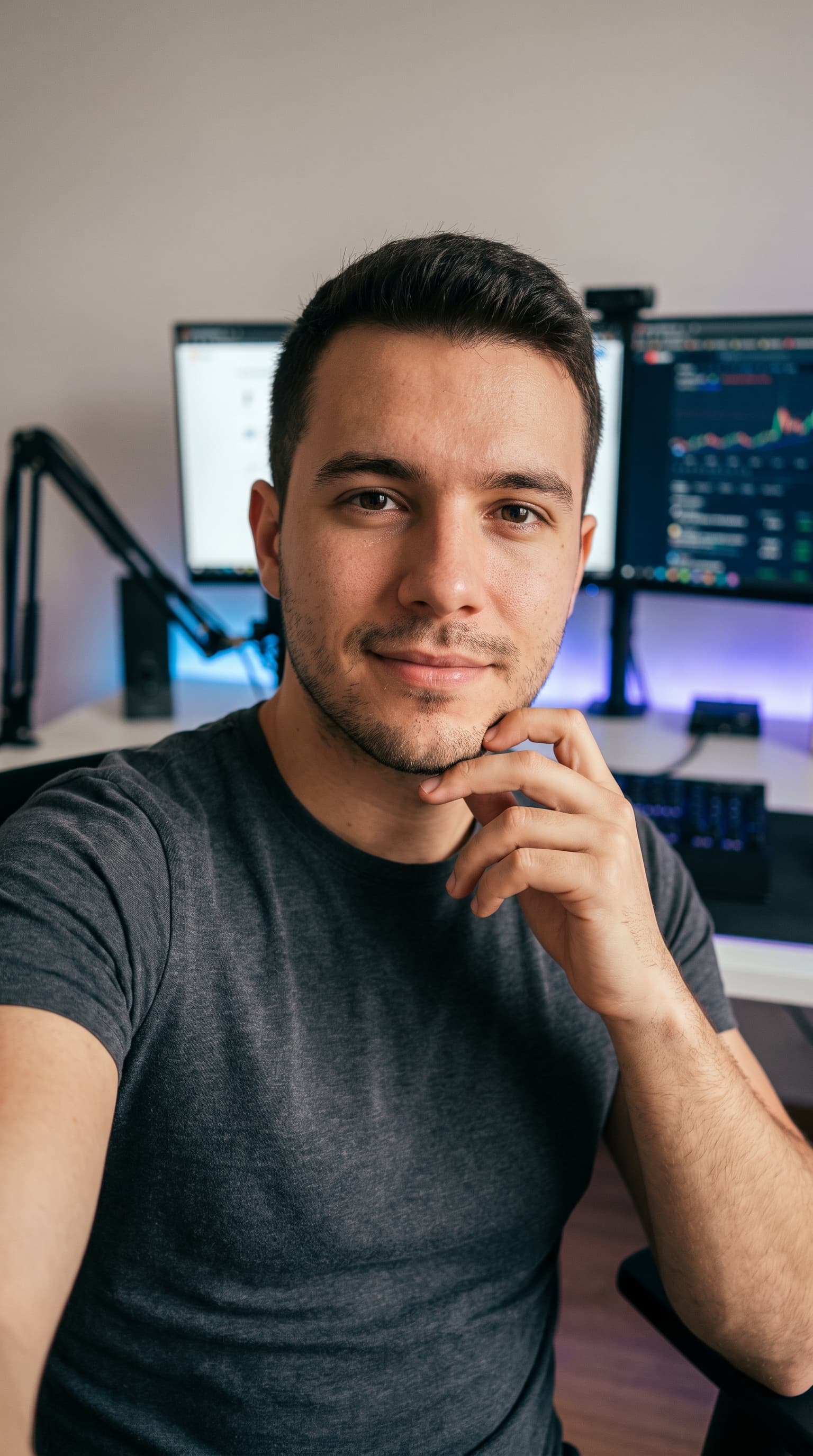 Influencer virtual em mesa de trabalho